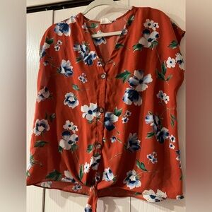 Sienna Sky Red Floral Blouse